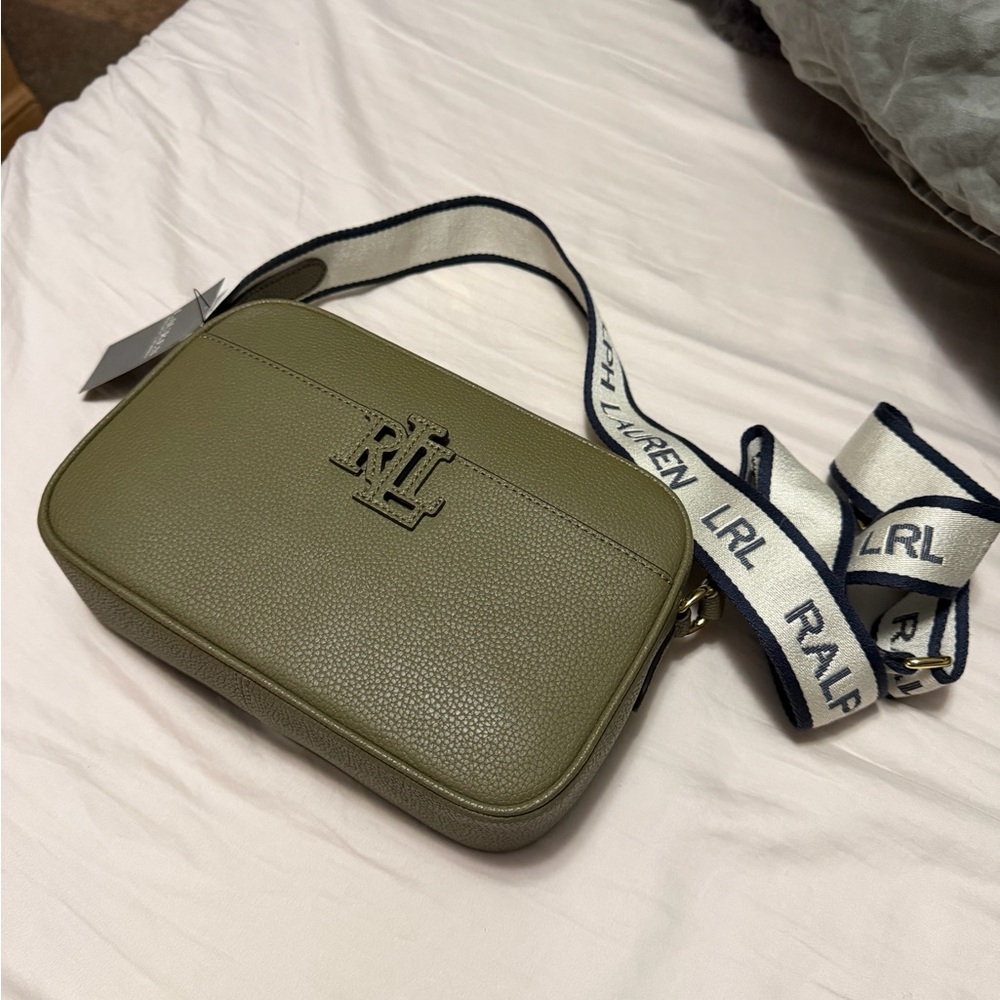 Ralph Lauren Olive Belt Bag with Logo Strap